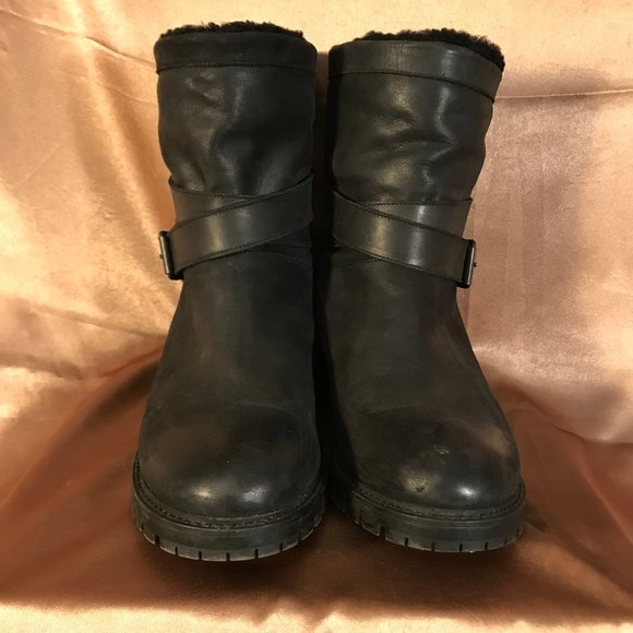 Ross & Snow shearling moto boots. Handcrafted in Tuscany. - Picture 5 of 6